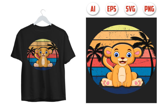 Cat T-shirt Design 01: Graphics for Print Templates
