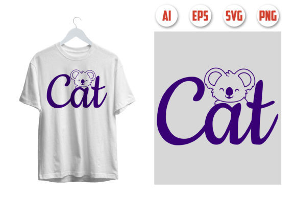 Cat T-shirt Design 06: Graphics for Print Templates