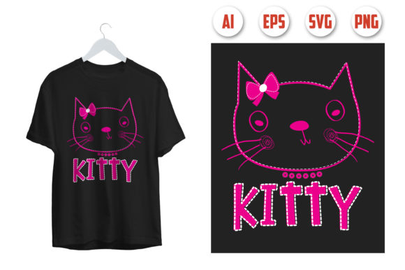 Cat T-shirt Design 14: Graphics for Print Templates