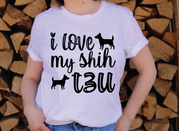 I Love My Shih Tzu Svg Design Graphics