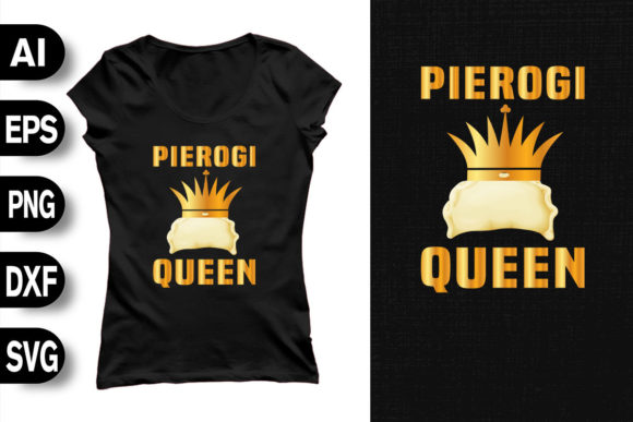 Pierogi Queen Graphics for T-Shirt Designs