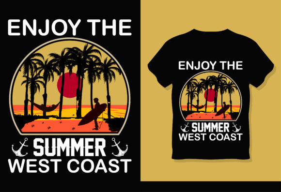 Retro Vintage T-Shirt Design- Surfing Graphics