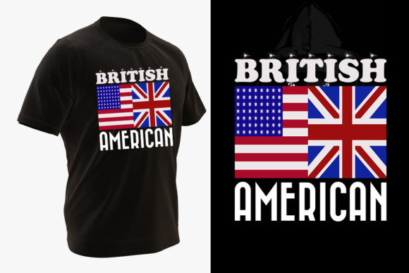 USA T-shirt Designs British American